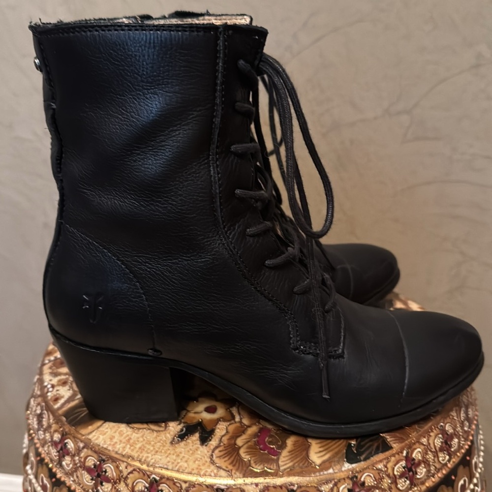 All leather combat boots by Fraye - Picture 4 of 12